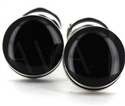 Gemelos Esmaltados Doble Bola Negros III