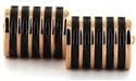 Gemelos Esmaltados Dorados y Negros