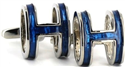 Gemelos Esmaltados H Azules