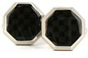 Gemelos Esmaltados Octogonales Negros I