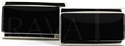 Gemelos Esmaltados Plateados y Negros X