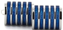 Gemelos Esmaltados Rayas Azules II