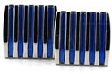 Gemelos Esmaltados Rayas Azules III