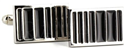 Gemelos Esmaltados Rectangulares Negros I