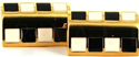 Gemelos Esmaltados Rectangulares Tricolor