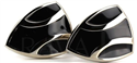 Gemelos Esmaltados Triangulares Negros