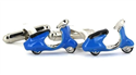 Gemelos Moto Scooter Vespa Azul