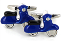 Gemelos Moto Scooter Vespa Azul