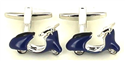 Gemelos Moto Scooter Vespa Azul Marino