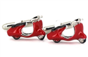 Gemelos Moto Scooter Vespa Roja