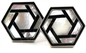 Gemelos Nácar Hexagonal