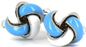 Gemelos Nudos Azul y Blanco