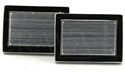 Gemelos Rectangulares Plateados