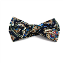 Pajarita Paisley Azul Oscuro