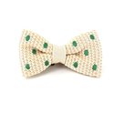 Pajarita Punto Beige Lunares Verdes