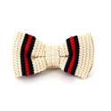 Pajarita Punto Rayas Beige