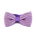 Pajarita Punto Rayas Violeta y Beige