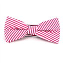 Pajarita Rayas Finas Magenta y Blanca