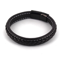 Pulsera Cuerda Cuero Marrón Oscuro
