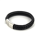 Pulsera Cuerda Cuero Negro III
