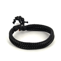 Pulsera Cuero Trenzada Negra