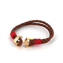 Pulsera Trenzada Cuero con Ancla