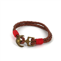 Pulsera Trenzada Cuero con Ancla