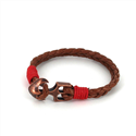 Pulsera Trenzada Cuero con Ancla
