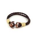 Pulsera Trenzada Cuero con Ancla