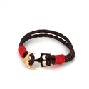 Pulsera Trenzada Cuero con Ancla