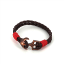 Pulsera Trenzada Cuero con Ancla