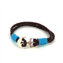 Pulsera Trenzada Cuero con Ancla