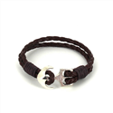 Pulsera Trenzada Cuero con Ancla