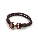 Pulsera Trenzada Cuero con Ancla