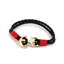 Pulsera Trenzada Cuero con Ancla