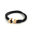 Pulsera Trenzada Cuero con Ancla