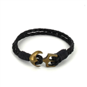 Pulsera Trenzada Cuero con Ancla